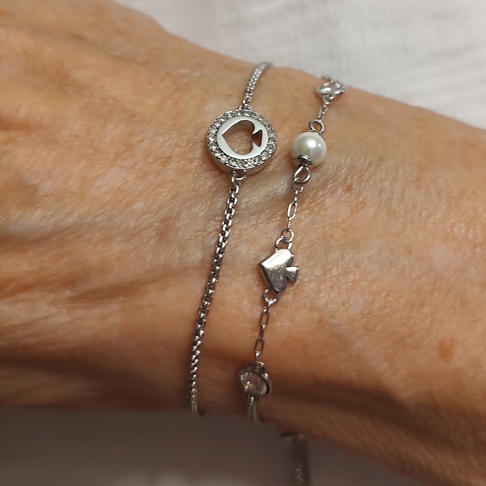 Kate Spade silver slider bracelet set